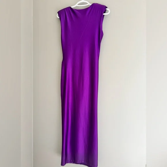 PURPLE MIDI DRESS - Picture 6 of 6